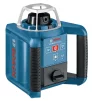 Нівелір лазерний ротаційний Bosch Professional GRL 300 HV 60м/з до 300м ±0.1мм/м червоний промінь 150/300/600об/хв кейс приймач LR1 пульт RC1 тримач WM4 ЗП окуляри мішень IP54 1.8кг - 1