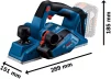 Рубанок акумуляторний Bosch Professional GHO 185-LI 18В 82мм стругання до 2.6мм паз до 9мм без АКБ та ЗП - 6