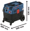 Пилосос професійний Bosch Professional GAS 400 A 1200Вт 240мБар контейнер 40л 14кг - 9