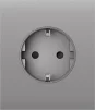 Центральна панель для вбудованої розетки Ajax CenterCover for Outlet Basic, fog - 1