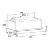 Витяжка Cata телескопічна, 60см, 700м.куб/год, TFB-5160 x, нерж - 2