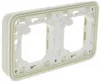 Супорт з рамкою для вбудованого монтажу Legrand Plexo, 2 пости, горизонтальна установка, білий - 2