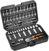 Набір інструментів Neo Tools, Набір торцевих головок, 1/2", 1/4", CrV, кейс, 73шт - 12