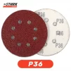 Папір шліфувальний Stark D125 мм 8 отворів з. 36 5 шт. - 4