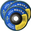 Круг зачистний пелюстковий S&R цирконієвий 125x22,2 з. 80 сталь 3 шт - 1
