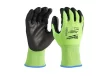 Рукавиці робочі сигнальні Hi-Vis MILWAUKEE, з опором порізам 2/B рівня, розмір 10/XL - 1