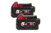 Набір акумуляторів MILWAUKEE, M18 B52 (5Аг)(M18 В5 - 2шт) - 2