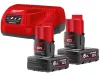 Акумулятор Li-Ion MILWAUKEE, M12 NRG-602 (+ заряд.пристрій, 2 акум.Х 6Аг) - 1