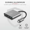 Хаб Trust Dalyx 3-in-1 USB-С > USB-А 3.2/USB-С/HDMI, Алюміній, 0.1м, чорний - 9