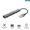 Хаб Trust Halyx USB-A > 4xUSB-А, Алюміній, 0.1м, Сірий - 10