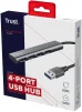Хаб Trust Halyx USB-A > 4xUSB-А 3.2, Алюміній, 0.1м, Сірий - 13