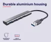 Хаб Trust Halyx USB-A > 4xUSB-А 3.2, Алюміній, 0.1м, Сірий - 10