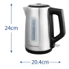 Електрочайник Russell Hobbs Heaton, 1.7л, нержавіюча сталь, сріблясто-чорний - 7