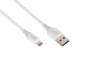 Кабель USB-A > Lightning заряджання/синхронізації 2E 1м, Glow, білий - 3