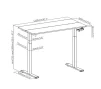 Стіл комп'ютерний 2E СЕ120W-MECHANIC, регулювання висоти, механіка,  72/120х120x60см, білий - 9