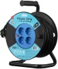Подовжувач мережевий 2E 4хТип F, 3х1.5мм кв, 16A, на котушці, 20м, чорно-синій - 9
