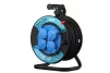 Подовжувач мережевий 2E 4хТип F, 3х1.5мм кв, 16A, на котушці, 20м, чорно-синій - 1