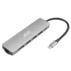 Хаб 2E USB-С > 2хUSB-A 2.0/USB-A 3.0/USB-C PD/HDMI/Ethernet, 0.15м, сірий - 1