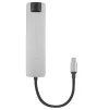 Хаб 2E USB-С > 2хUSB-A 2.0/USB-A 3.0/USB-C PD/HDMI/Ethernet, 0.15м, сірий - 3