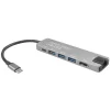 Хаб 2E USB-С > 2хUSB-A 2.0/USB-A 3.0/USB-C PD/HDMI/Ethernet, 0.15м, сірий - 4