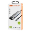 Хаб 2E USB-С > 2хUSB-A 2.0/USB-A 3.0/USB-C PD/HDMI/Ethernet, 0.15м, сірий - 6