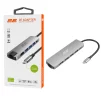 Хаб 2E USB-С > 2хUSB-A 2.0/USB-A 3.0/USB-C PD/HDMI/Ethernet, 0.15м, сірий - 7