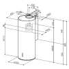 Витяжка Faber купольна, 37см, 1136м.куб/год, Cylindra Plus Bk Matt A37, чорний матовий - 3