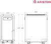 Осушувач повітря Ariston Deos EVO 12, 12л.на добу, 35м.кв , 130м3/год, 210Вт, ел.кер-ня, дисплей, таймер, авто вимк., білий - 2