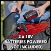 Газонокосарка акумуляторна Einhell PXC GE-CM 36/34-1 Li 36В(18+18) 33см 30л 20-65мм 11.9кг без АКБ та ЗП - 2