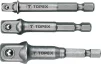 Перехідник TOPEX, 1/4",3/8",1/2", для торцевих головок, набір 3шт - 3