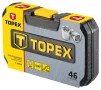 Набір інструментів TOPEX, набір торцевих головок 1/4", CrV, 46шт - 2