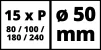 Набір шліфпаперу Einhell до TC-PA 50, 50мм, по дереву, 60шт - 3
