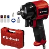 Гайковерт пневматичний Einhell TC-PW 610 Compact, 610Нм, 6.3бар, 142л/хв, М14, 3 головки, кейс, 1.14кг - 1