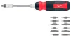 Викрутка Milwaukee, 27 насадок, руків'я двокомпонентне, Hex, PH, SL, PZ, Torx, сталь CrV - 9