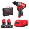 Шурупокрут-дриль акумуляторний Milwaukee M12 FPD2-402X 12В 2х4А·год 45Нм 450·1550об/хв ЗП M12 кейс 1.4кг - 1