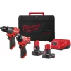 Набір із двох акумуляторних інструментів Milwaukee M12 FPP2A2-402X шурупокрут-дриль M12 FPD2-0 гвинтоверт M12 FID2-0 акб М12 2х4А·год ЗП C12C кейс - 1