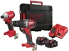 Набір із двох акумуляторних інструментів Milwaukee M18 BLPP2A3-502X 18В шурупокрут-дриль M18 BLPD2 гвинтоверт ударний M18 BLIDR акб М18 2х5А·год ЗП M12-18FC кейс - 5