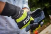 Рукавички робочі Ryobi RAC258M, козяча шкіра, захист від порізів, р.M, чорно-жовтий - 3