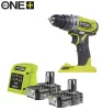 Шурупокрут-дриль ударний акумуляторний Ryobi ONE+ R18PD2-215G 18В 2х1.5А·год ЗП 40Нм 400·1350об/хв 1кг - 1