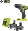 Шурупокрут-дриль ударний акумуляторний Ryobi ONE+ R18PD2-215G 18В 2х1.5А·год ЗП 40Нм 400·1350об/хв 1кг - 5