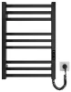 Рушникосушка Hygge Family електрична London, 570х430х80мм, таймер-регулятор, сталь, чорний матовий - 1