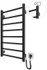 Рушникосушка Hygge Family електрична Leeds, 770х430х80мм, таймер-регулятор, сталь, чорний матовий - 5