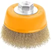Щітка чашкова Tolsen Профі, торцева, рифлений дріт 0.3мм, 75мм, різьблення M14 - 1