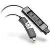 Перехідник Poly DA85-M USB > QD з вбудованим пультом керування для гарнітур EncorePro, USB-A, USB-C, Microsoft Teams, чорний - 1