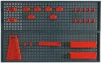 Панель для інструменту TOPEX перфорована, 2шт 25x80см, 2 контейнера, 10 затискачів, 8 захватів - 2