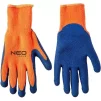 Рукавички робочі Neo Tools, утеплені, латексне покриття, поліестер, р.10, помаранчево сині - 1