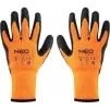 Рукавички робочі Neo Tools, латексне покриття, поліестер, р.10, помаранчево чорні - 1