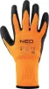 Рукавички робочі Neo Tools, латексне покриття, поліестер, р.8, помаранчево чорні - 2