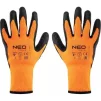 Рукавички робочі Neo Tools, латексне покриття, поліестер, р.9, помаранчево чорні - 1