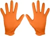 Рукавички робочі/медичні Neo Tools, перфоровані нітрилові, р.M, помаранчевий, 50шт - 10